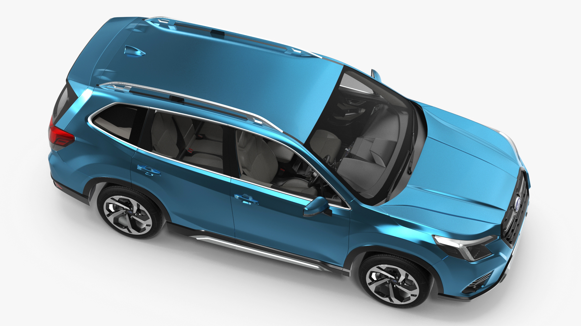 3D Subaru Forester 2022 Blue Rigged for Cinema 4D