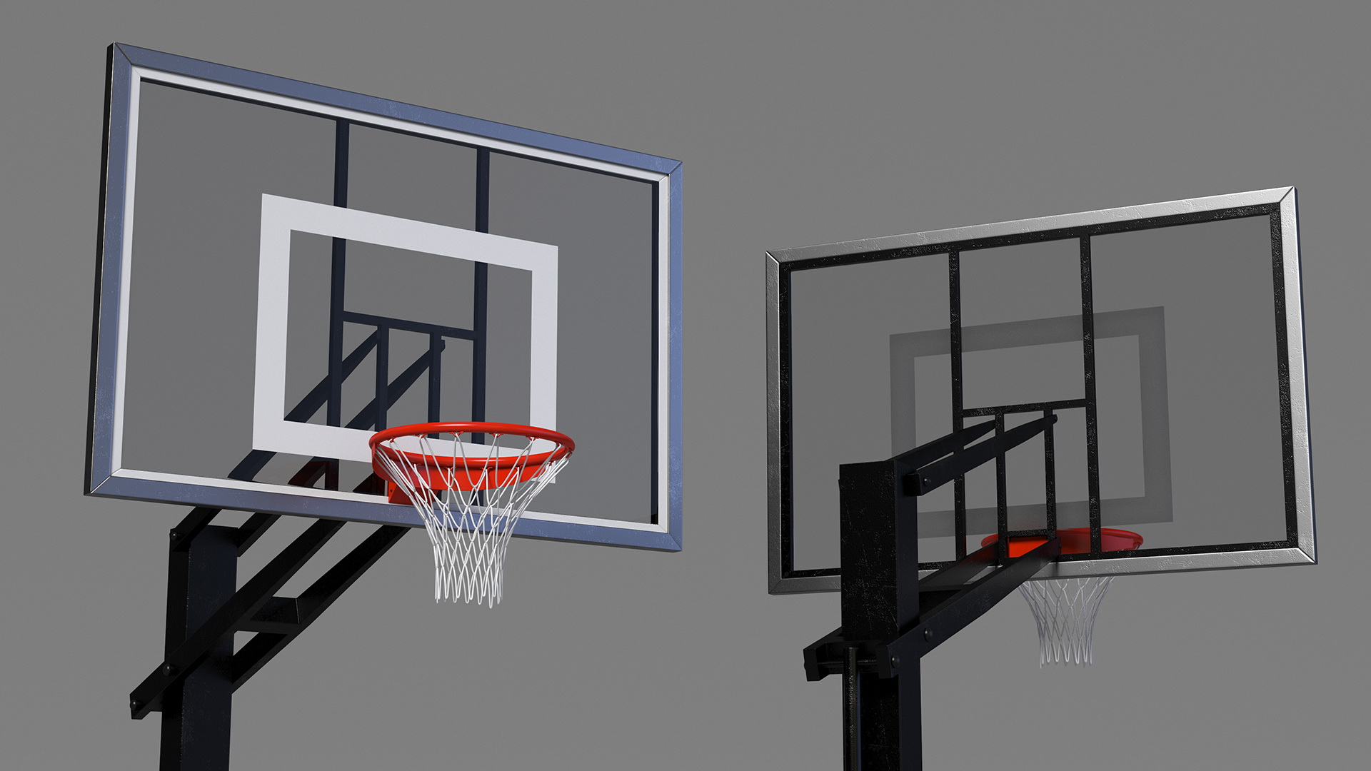 Outdoor Basketball Hoop Stand 3D model