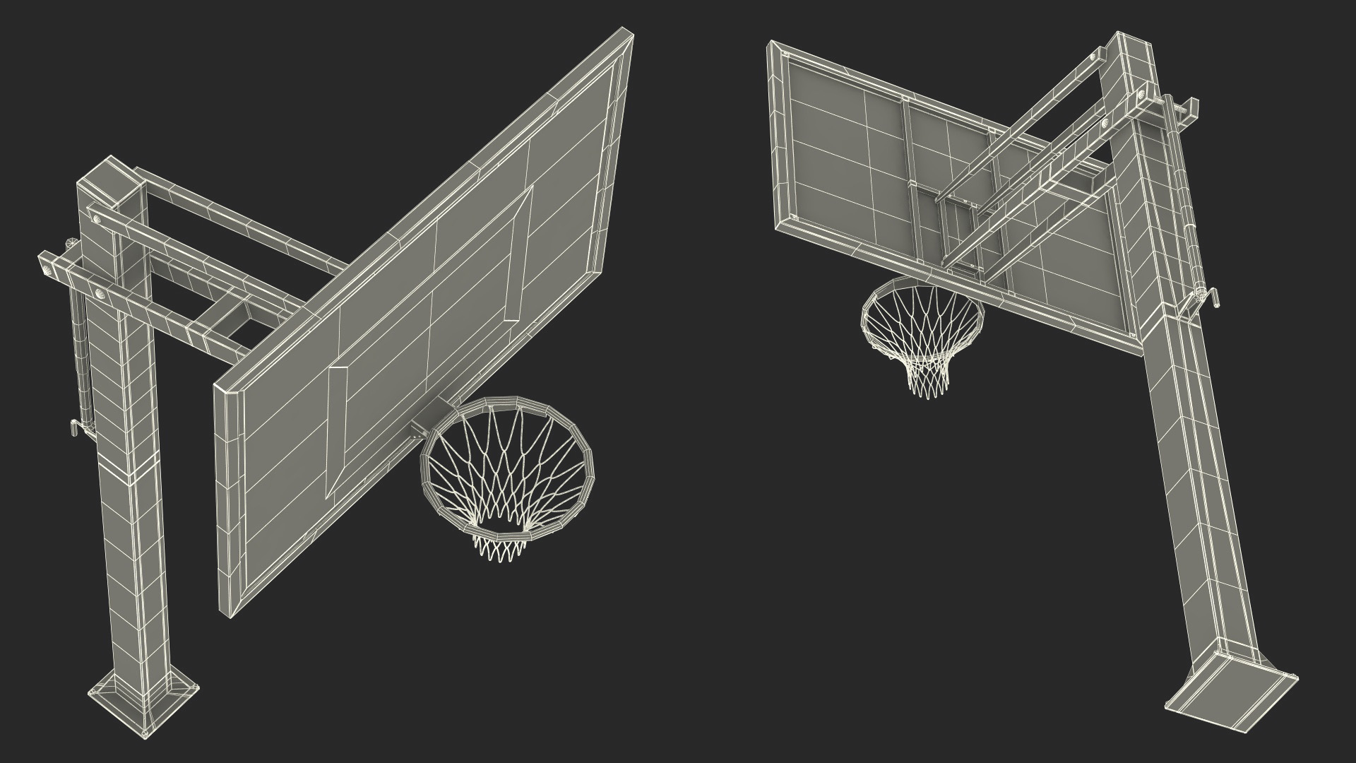 Outdoor Basketball Hoop Stand 3D model