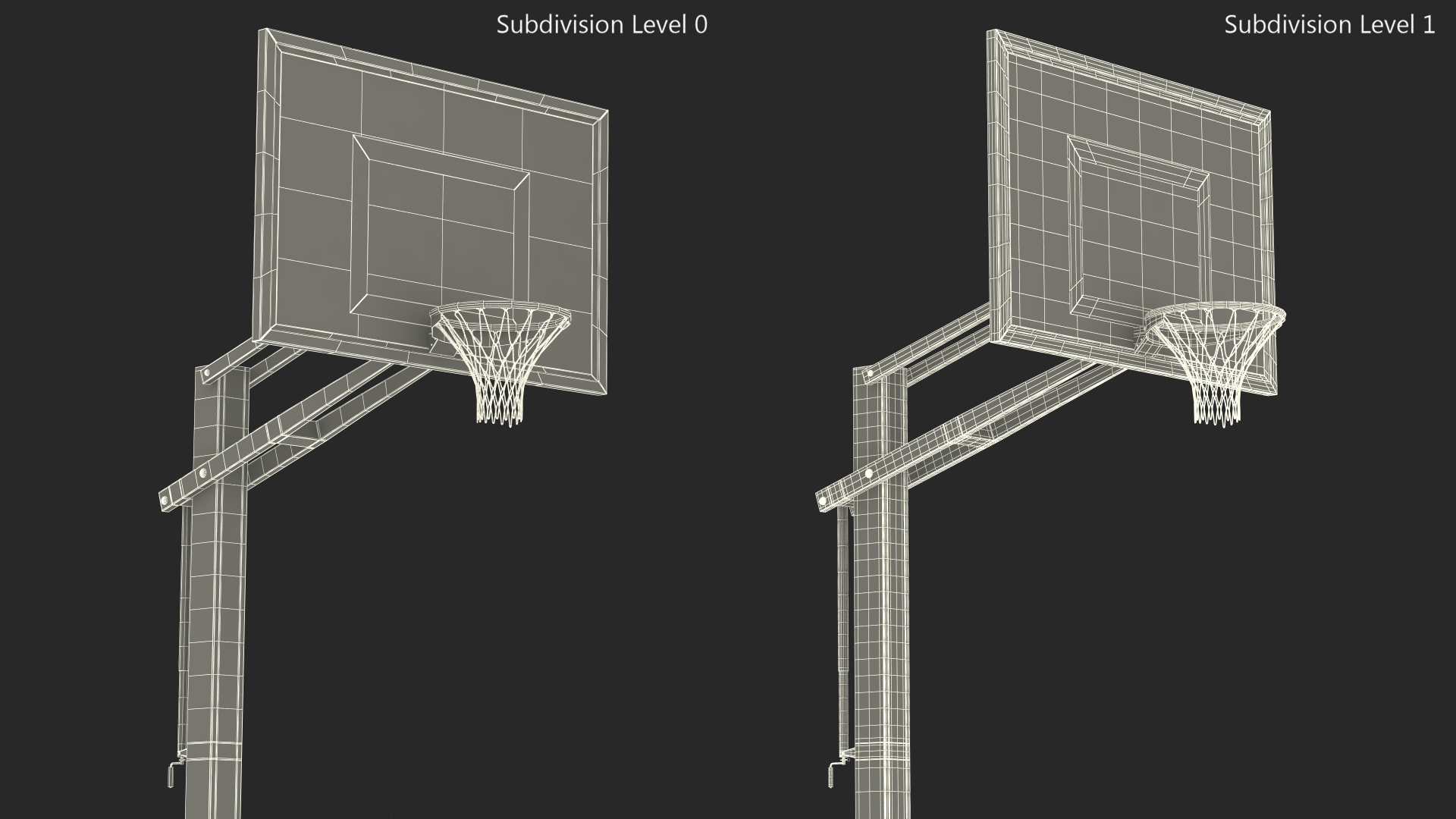 Outdoor Basketball Hoop Stand 3D model