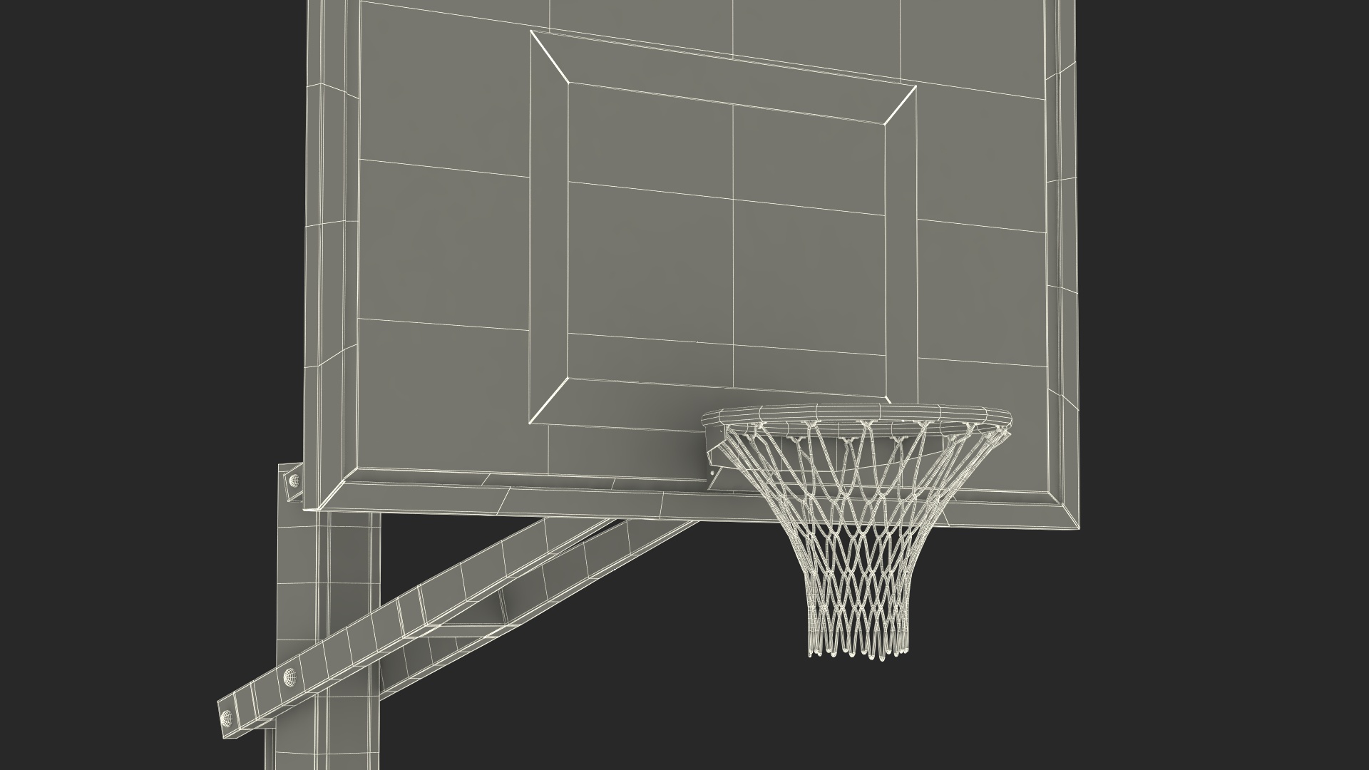 Outdoor Basketball Hoop Stand 3D model