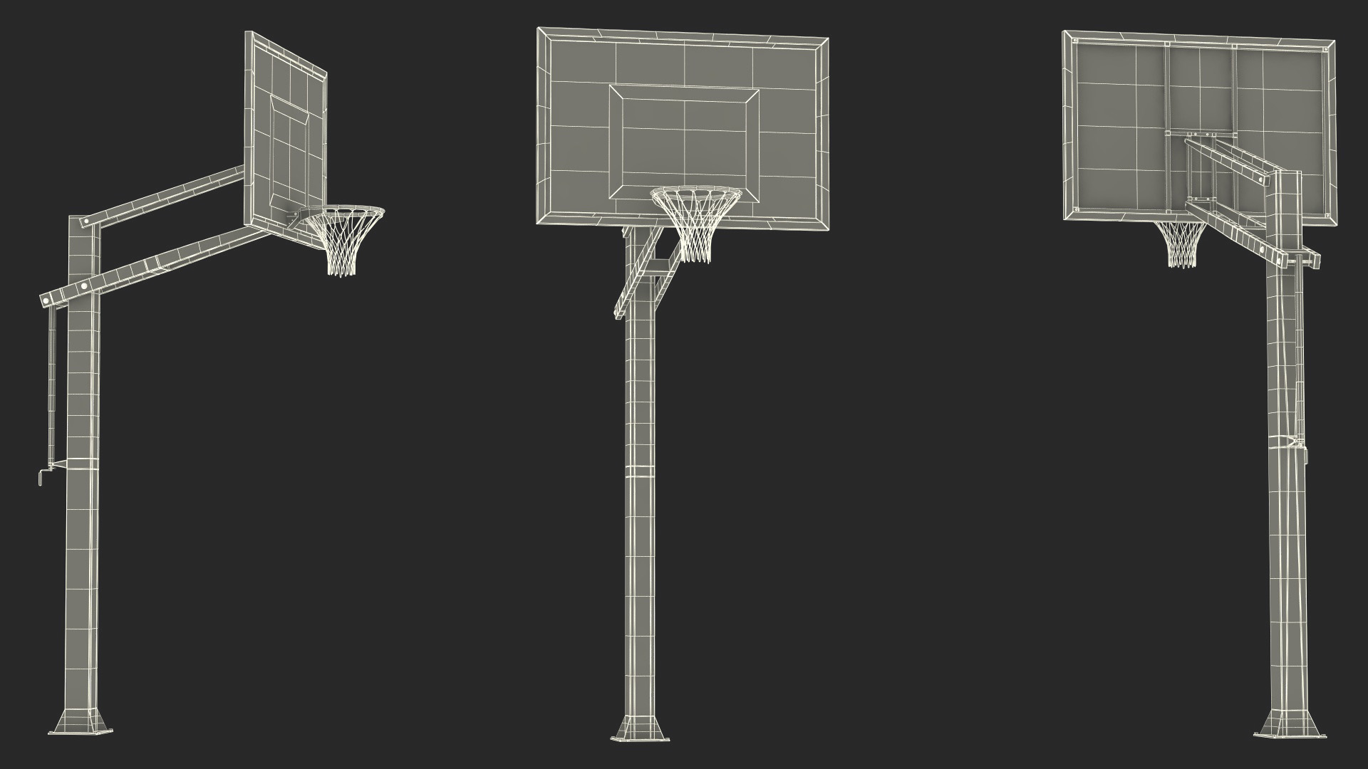 Outdoor Basketball Hoop Stand 3D model