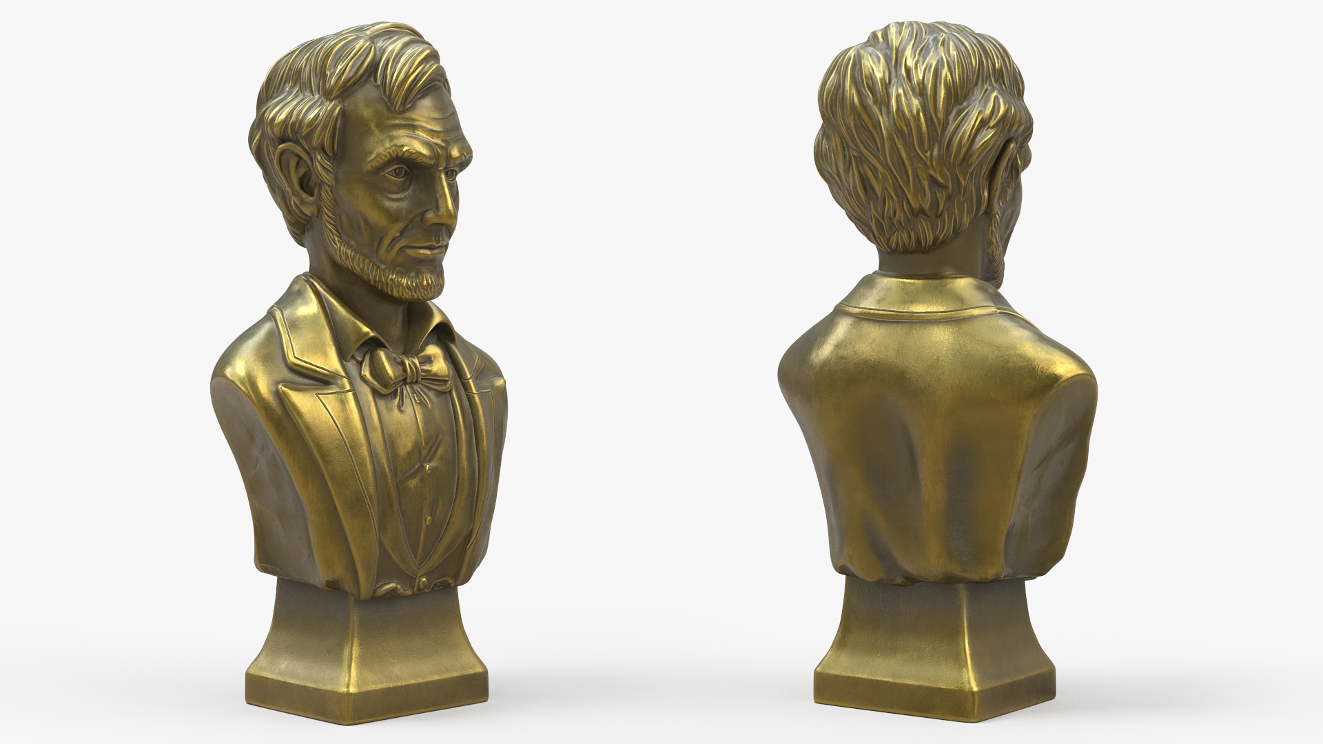 3D model Gold Bust of Lincoln