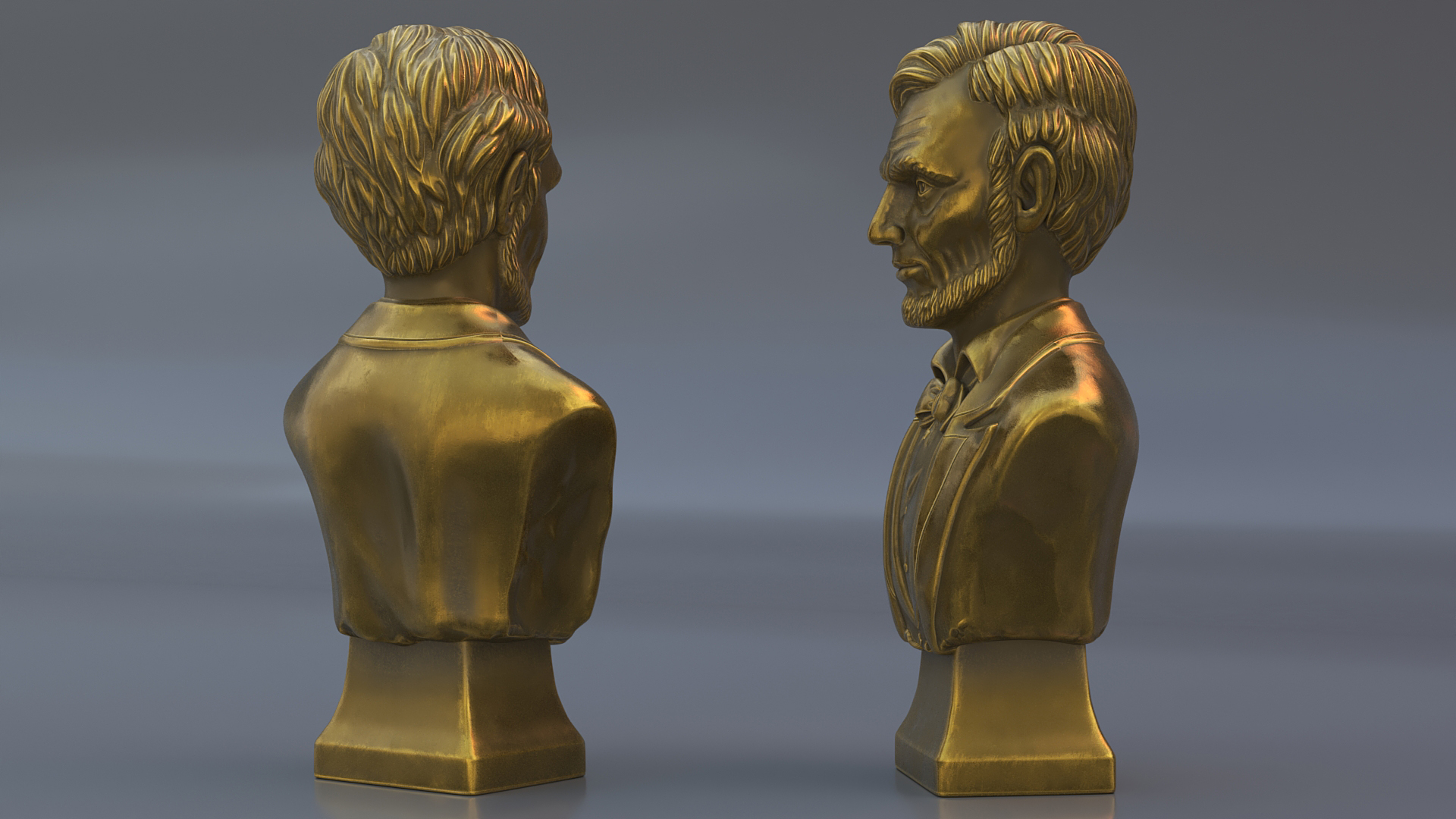 3D model Gold Bust of Lincoln