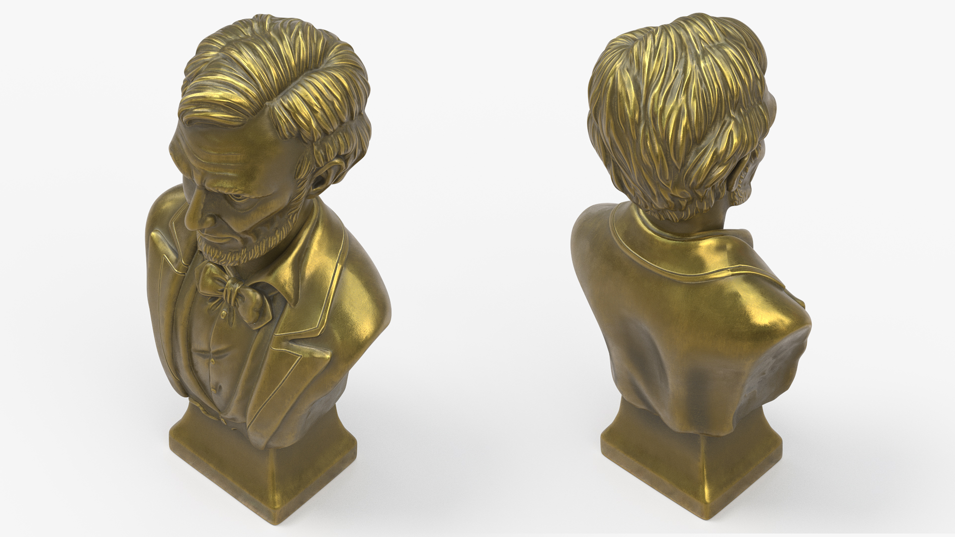 3D model Gold Bust of Lincoln