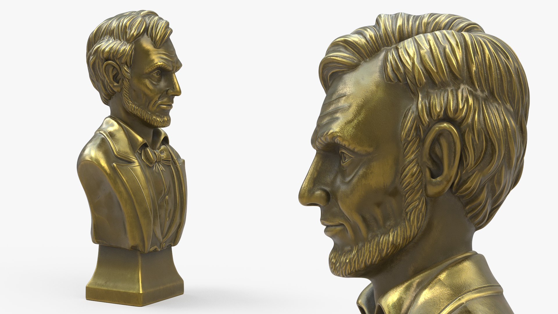 3D model Gold Bust of Lincoln