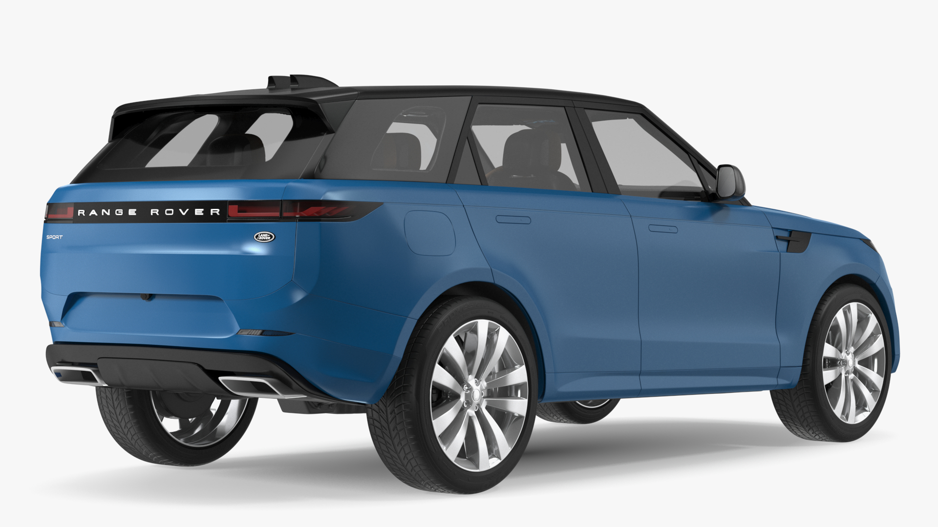 3D model Land Rover Range Rover Sport 2023 Blue Rigged