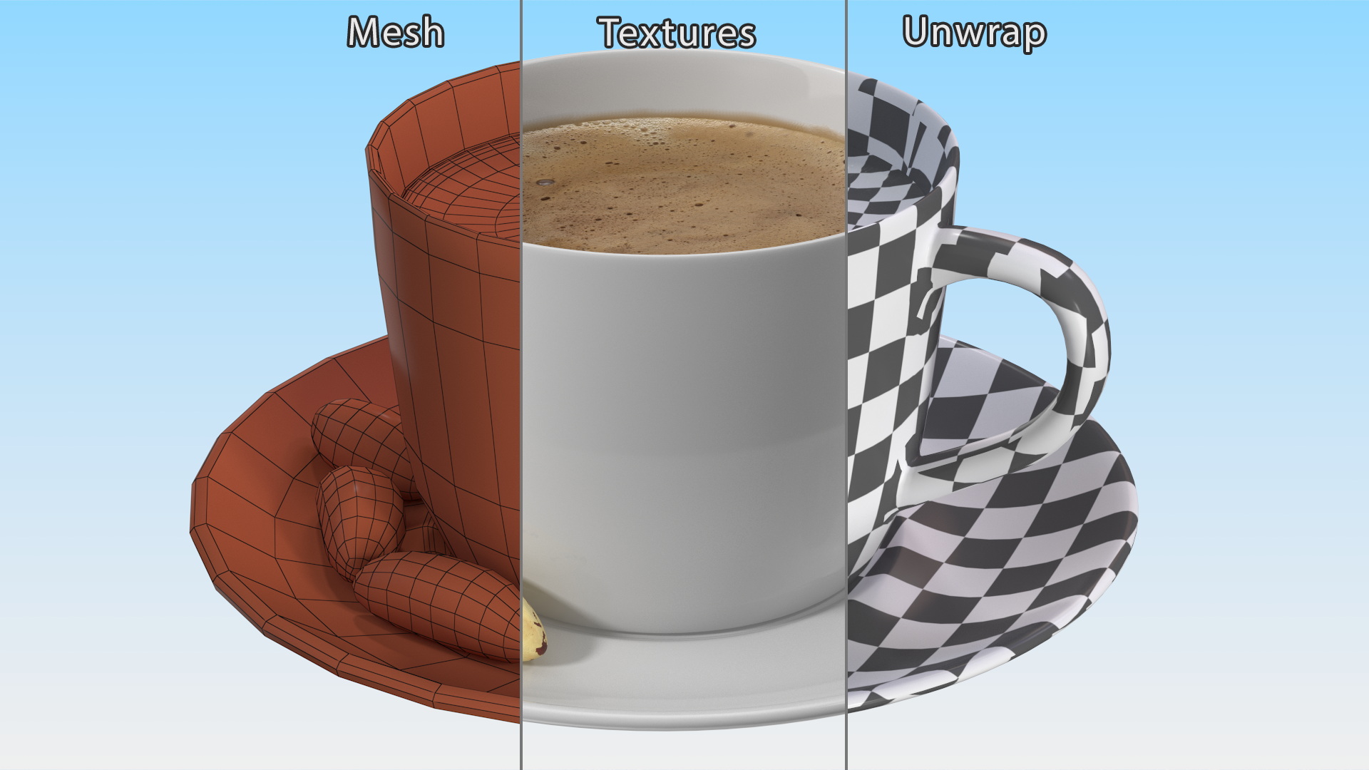 Coffee Cup with Brazil Nuts 3D