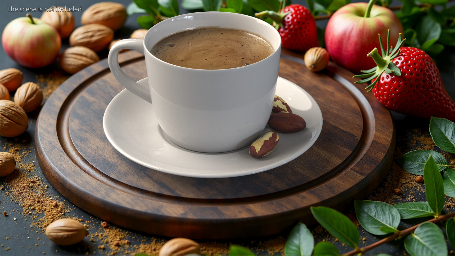 Coffee Cup with Brazil Nuts 3D