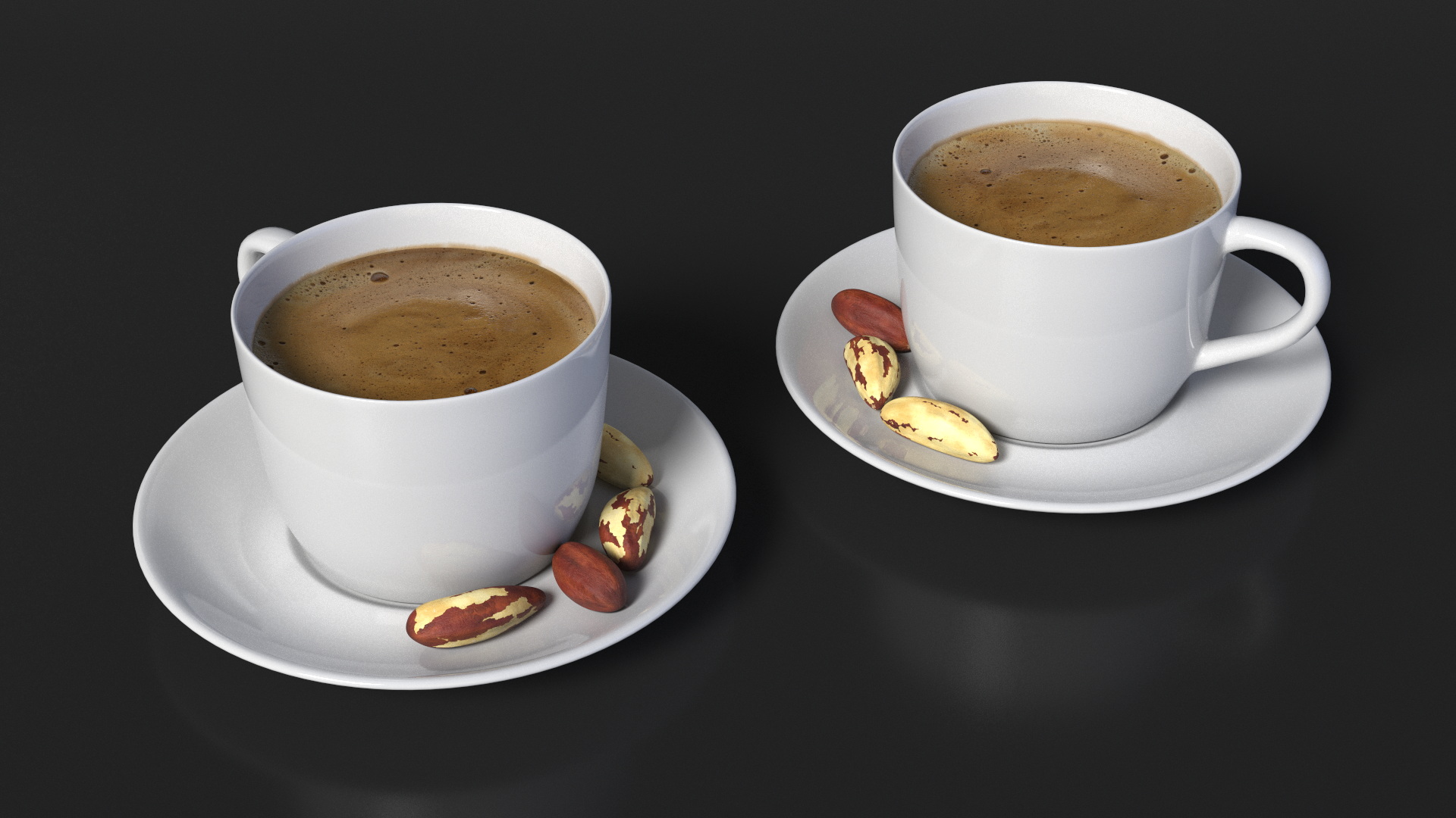 Coffee Cup with Brazil Nuts 3D