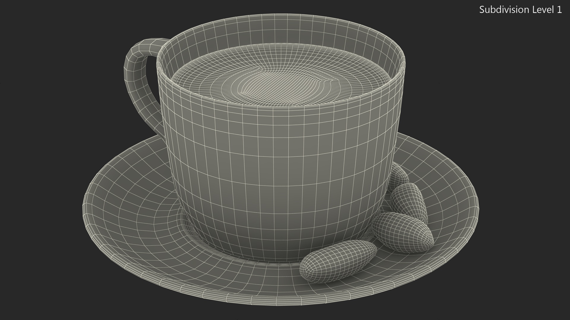 Coffee Cup with Brazil Nuts 3D