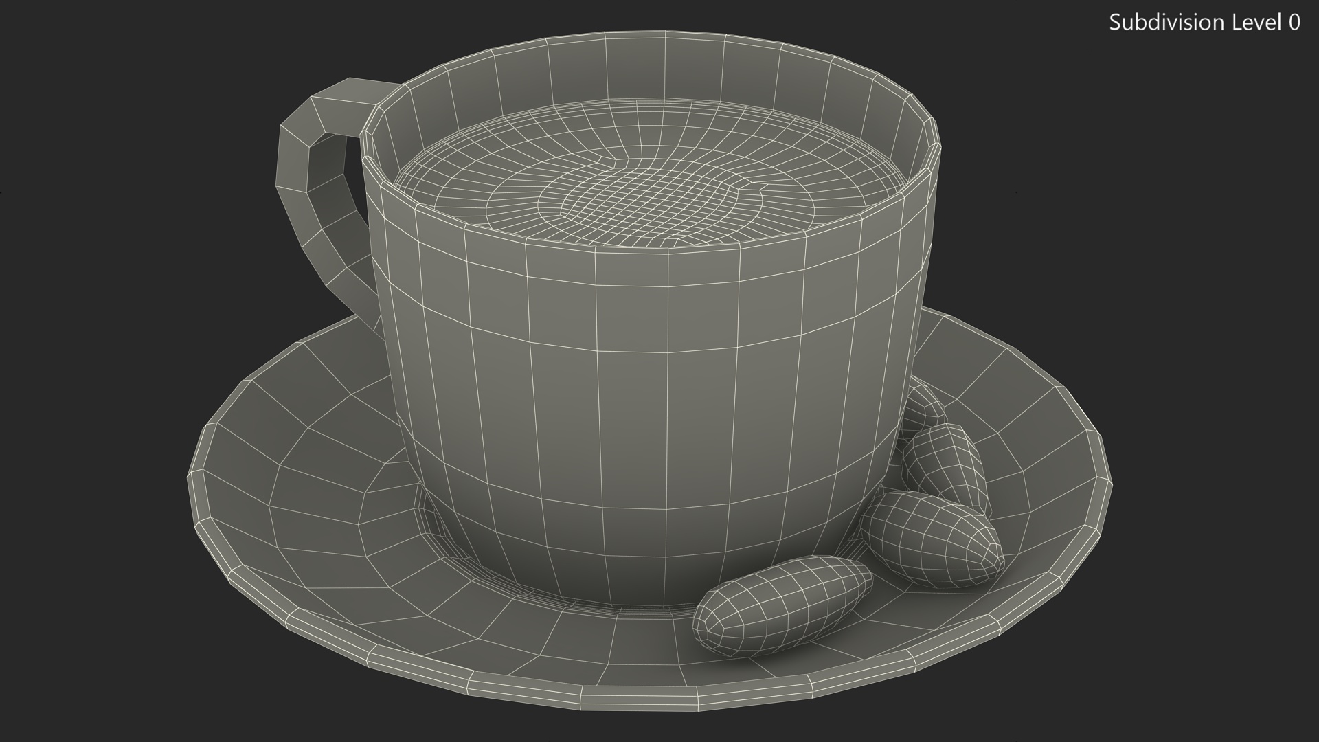 Coffee Cup with Brazil Nuts 3D