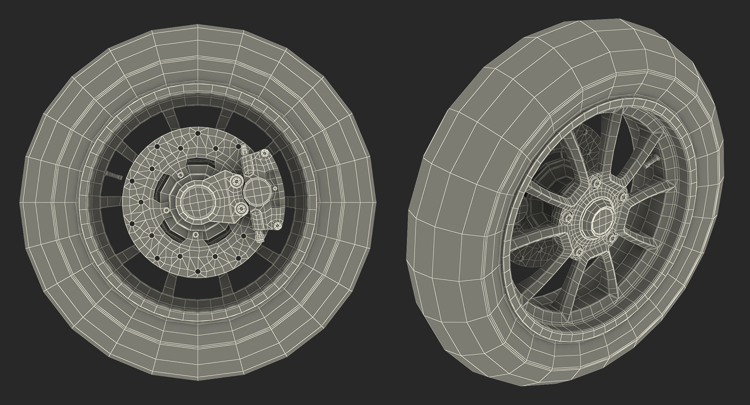 3D Scooter Wheel model