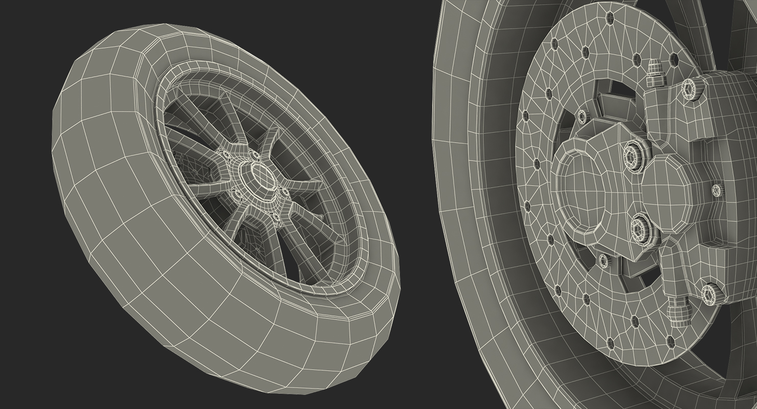 3D Scooter Wheel model