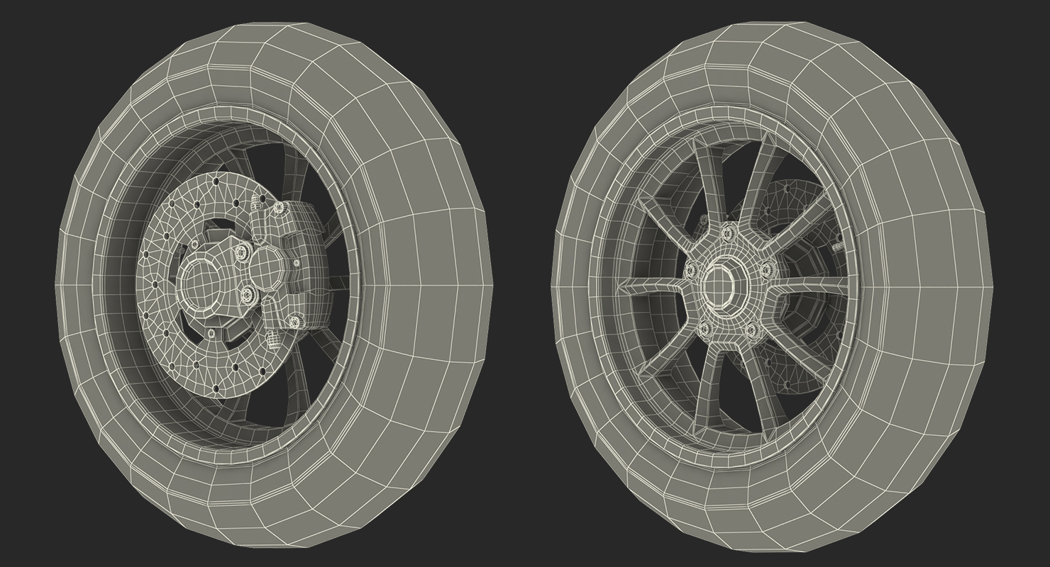 3D Scooter Wheel model