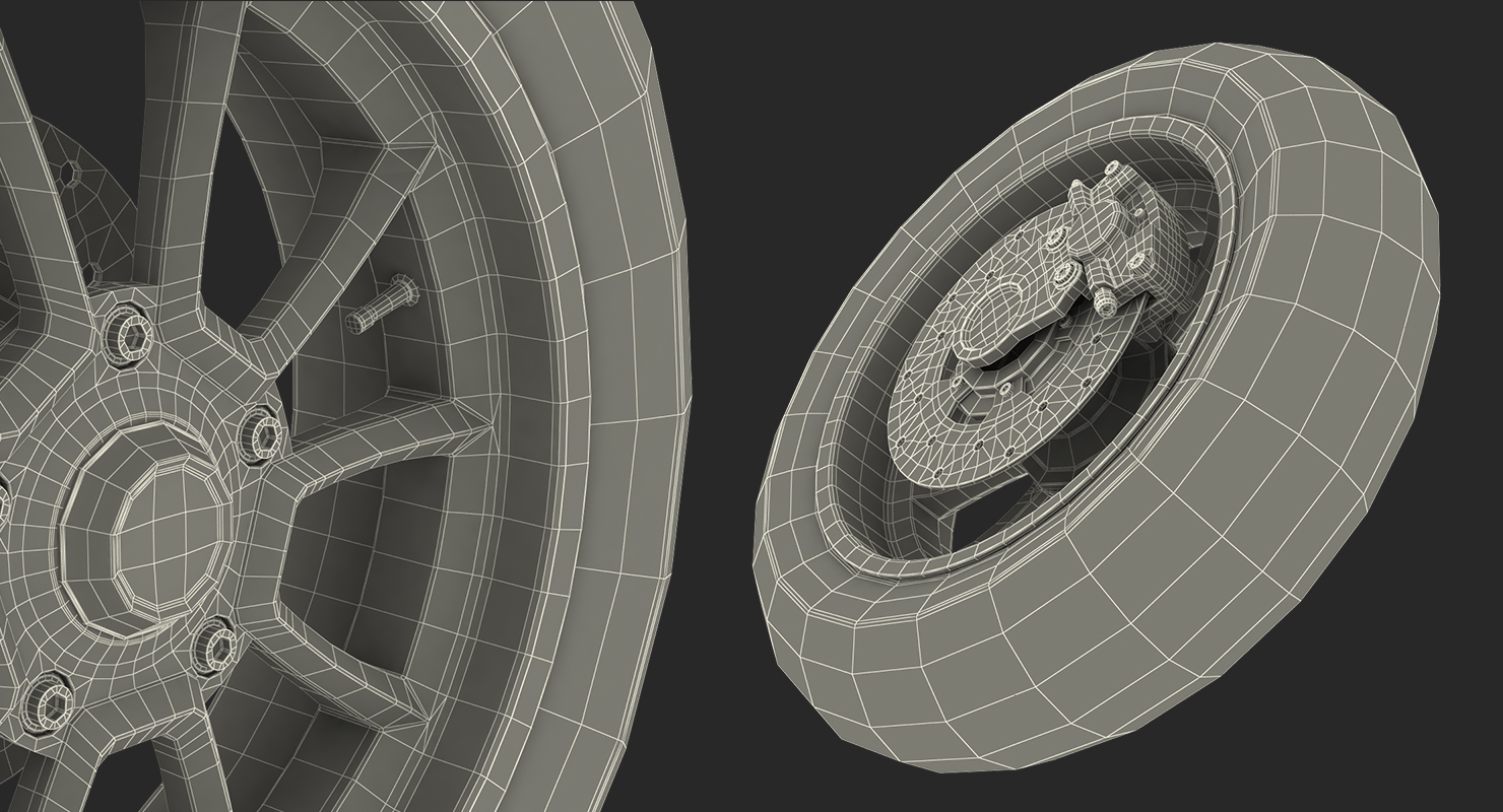 3D Scooter Wheel model