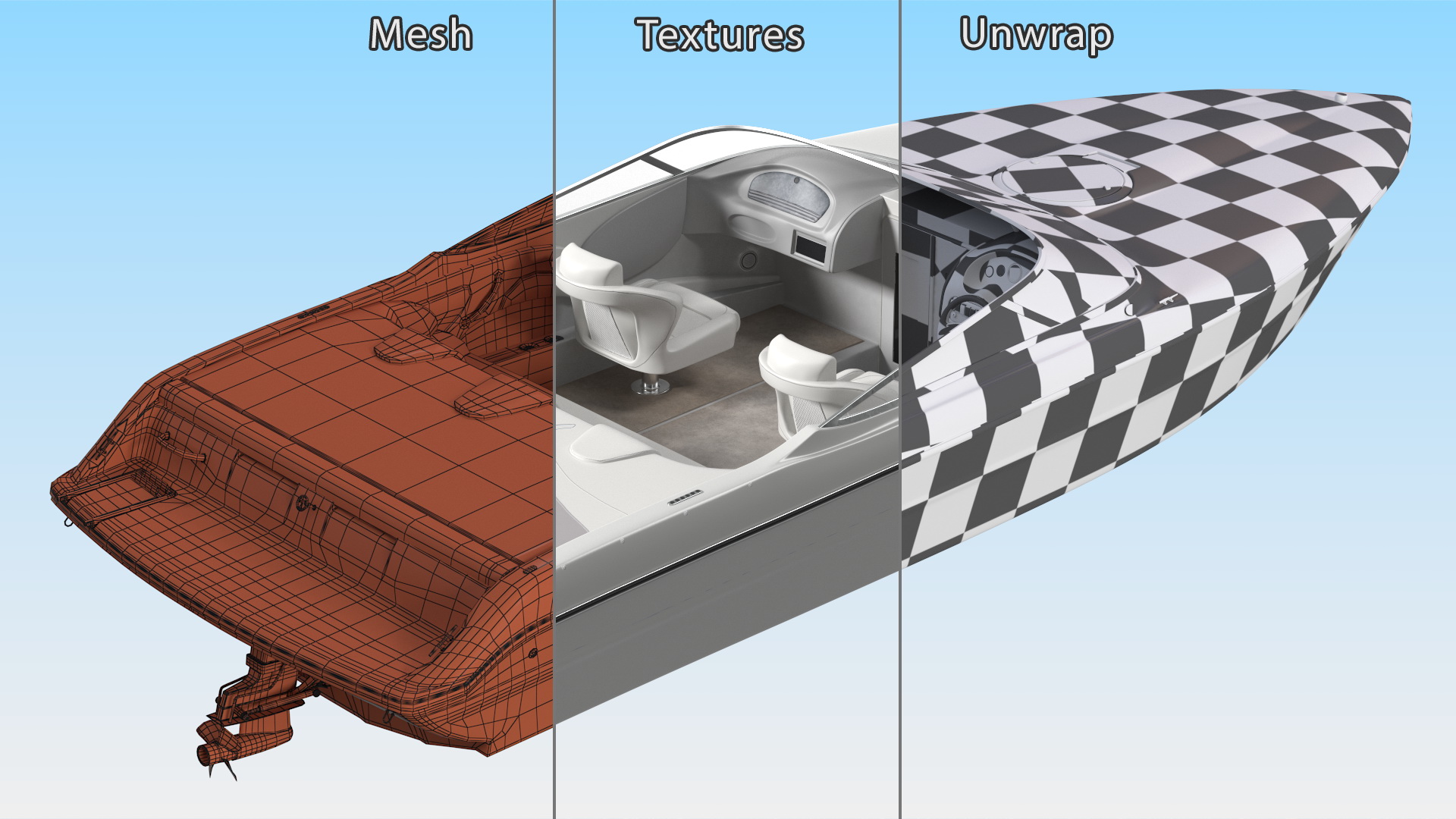 3D model White Deck Boat