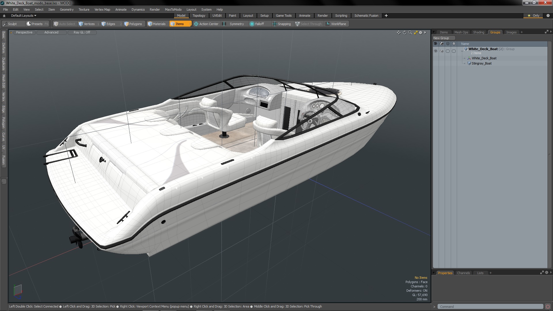 3D model White Deck Boat