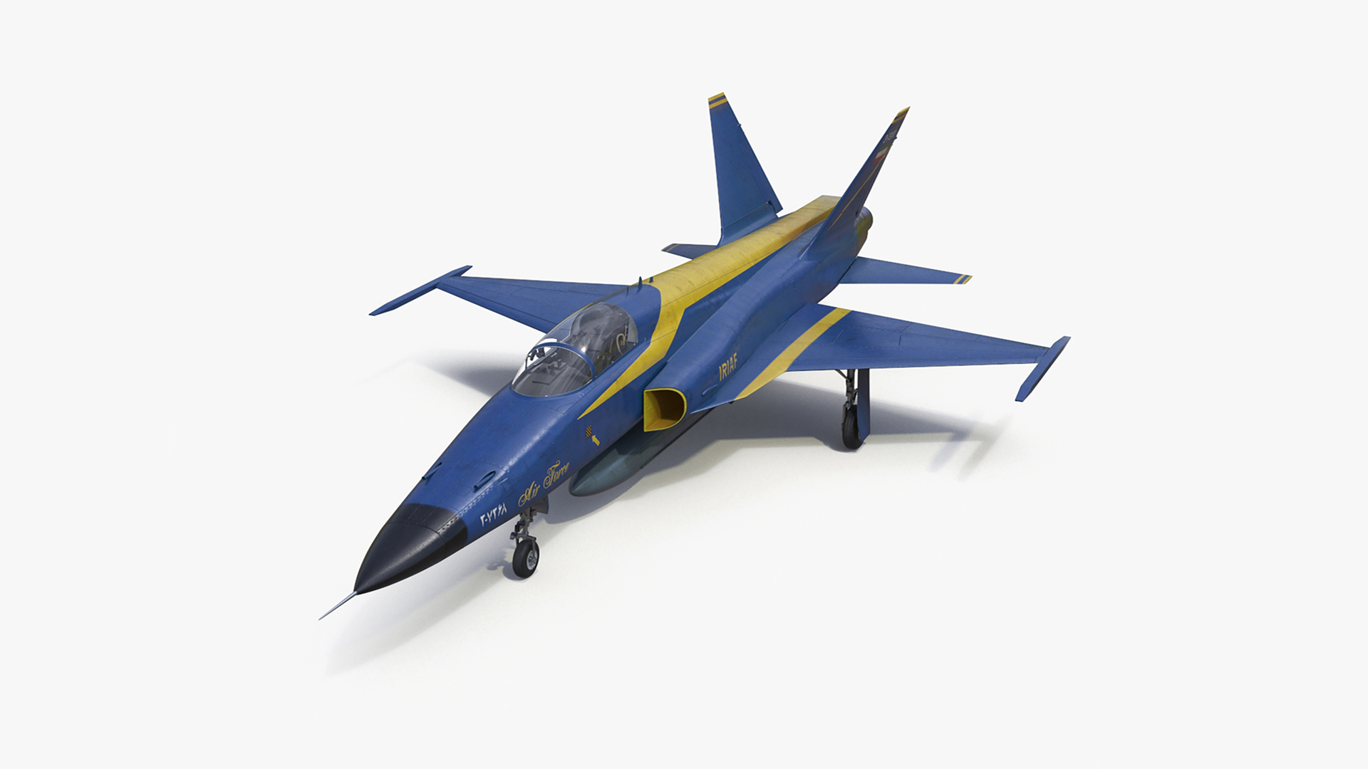 3D HESA Saeqeh Iranian Combat Aircraft Blue Rigged for Maya