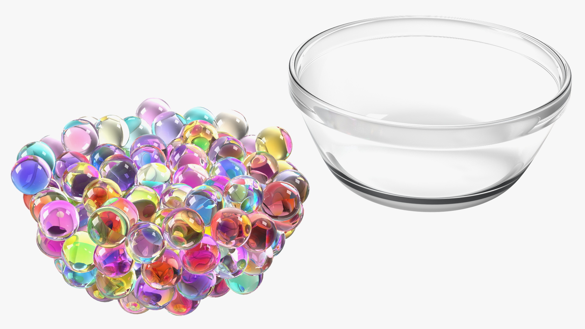 3D model Bowl with Water Gel Beads