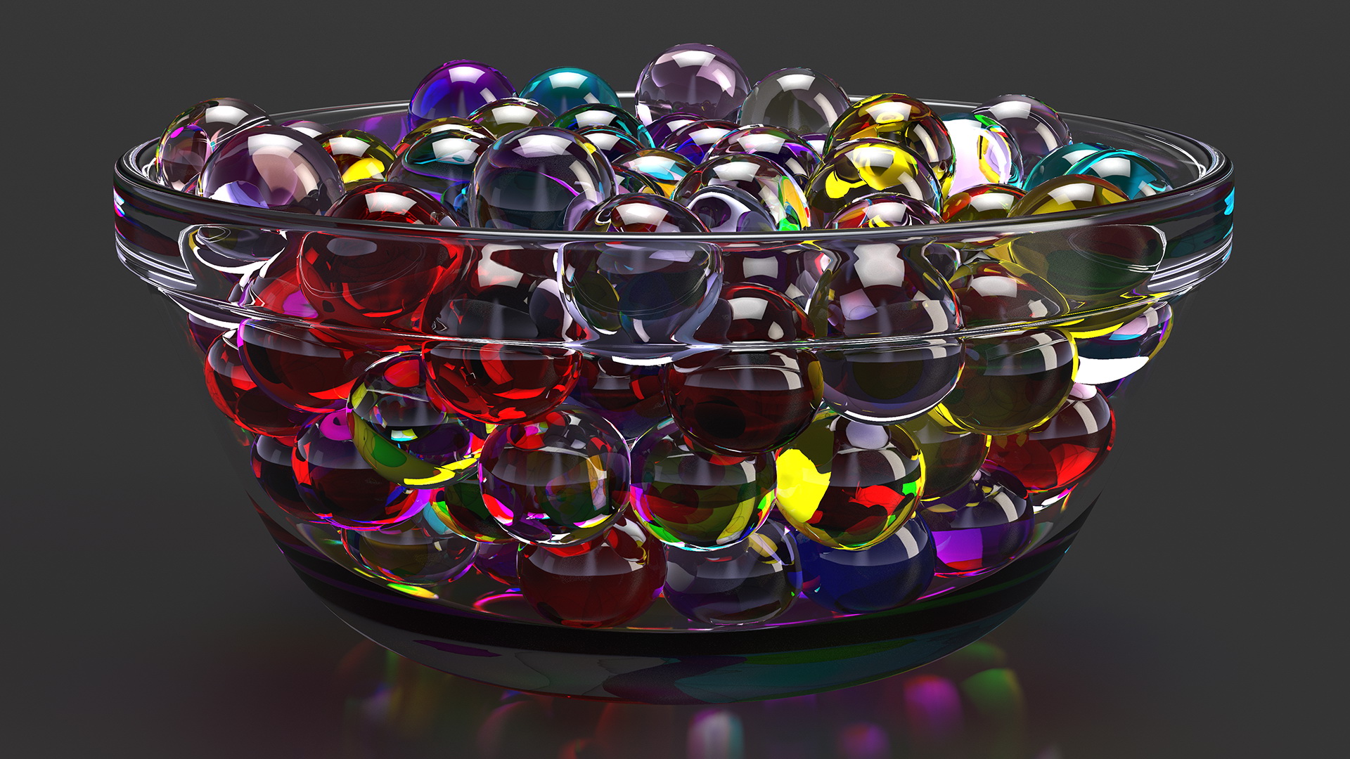 3D model Bowl with Water Gel Beads