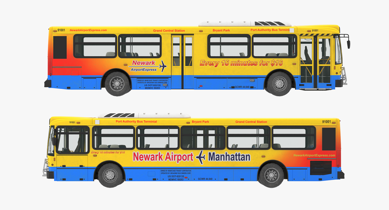 3D Bus Nabi Model 416 NYC Airport Express model