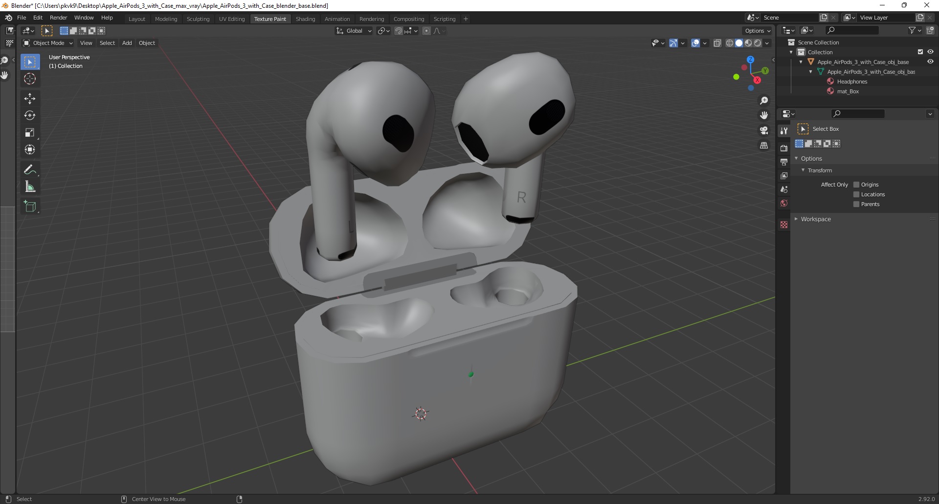 3D model Apple AirPods 3 with Case