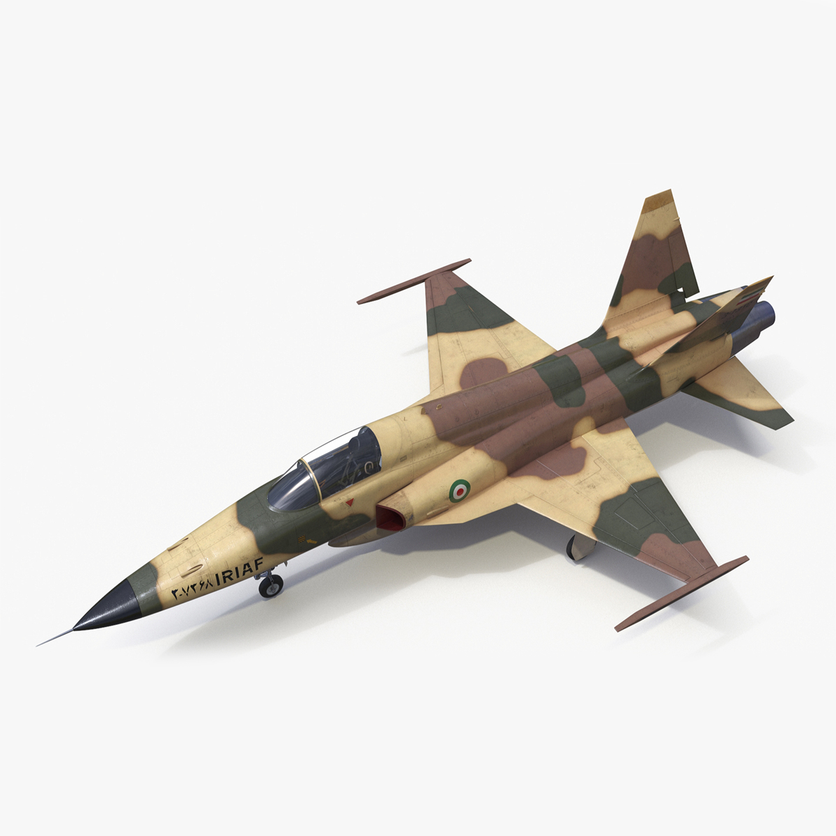 Iranian HESA Saeqeh Fighter Aircraft Rigged for Cinema 4D 3D