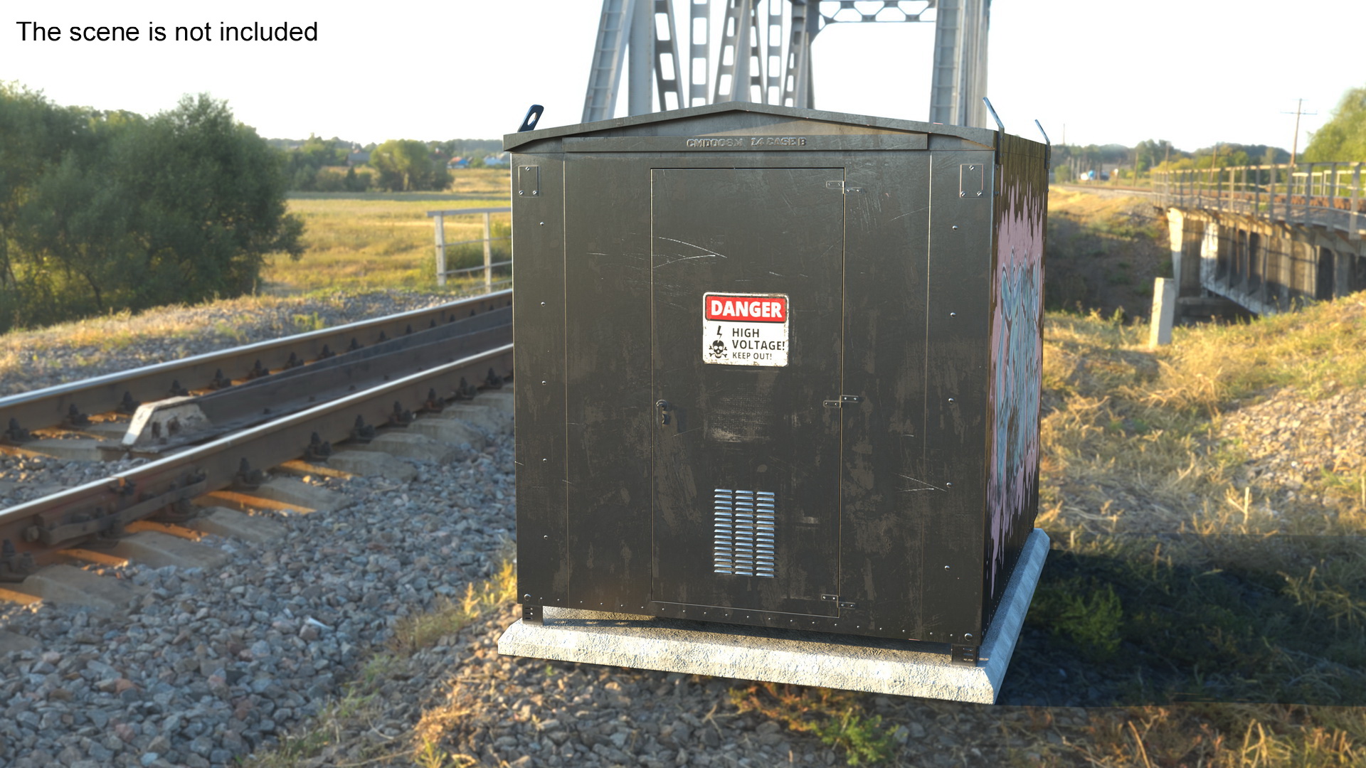 3D Old Large Railway Relay Cabinet