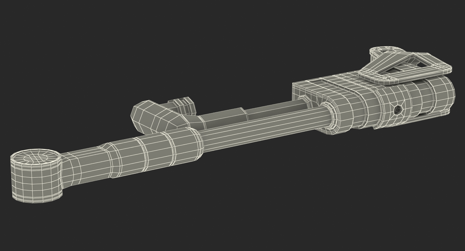 3D model Anodized Ram Hydraulic Cylinder 5 Sci Fi