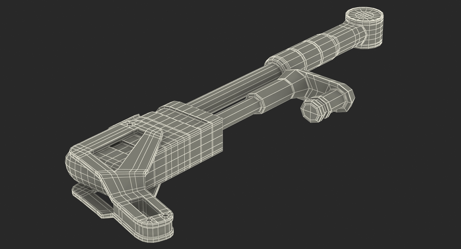 3D model Anodized Ram Hydraulic Cylinder 5 Sci Fi