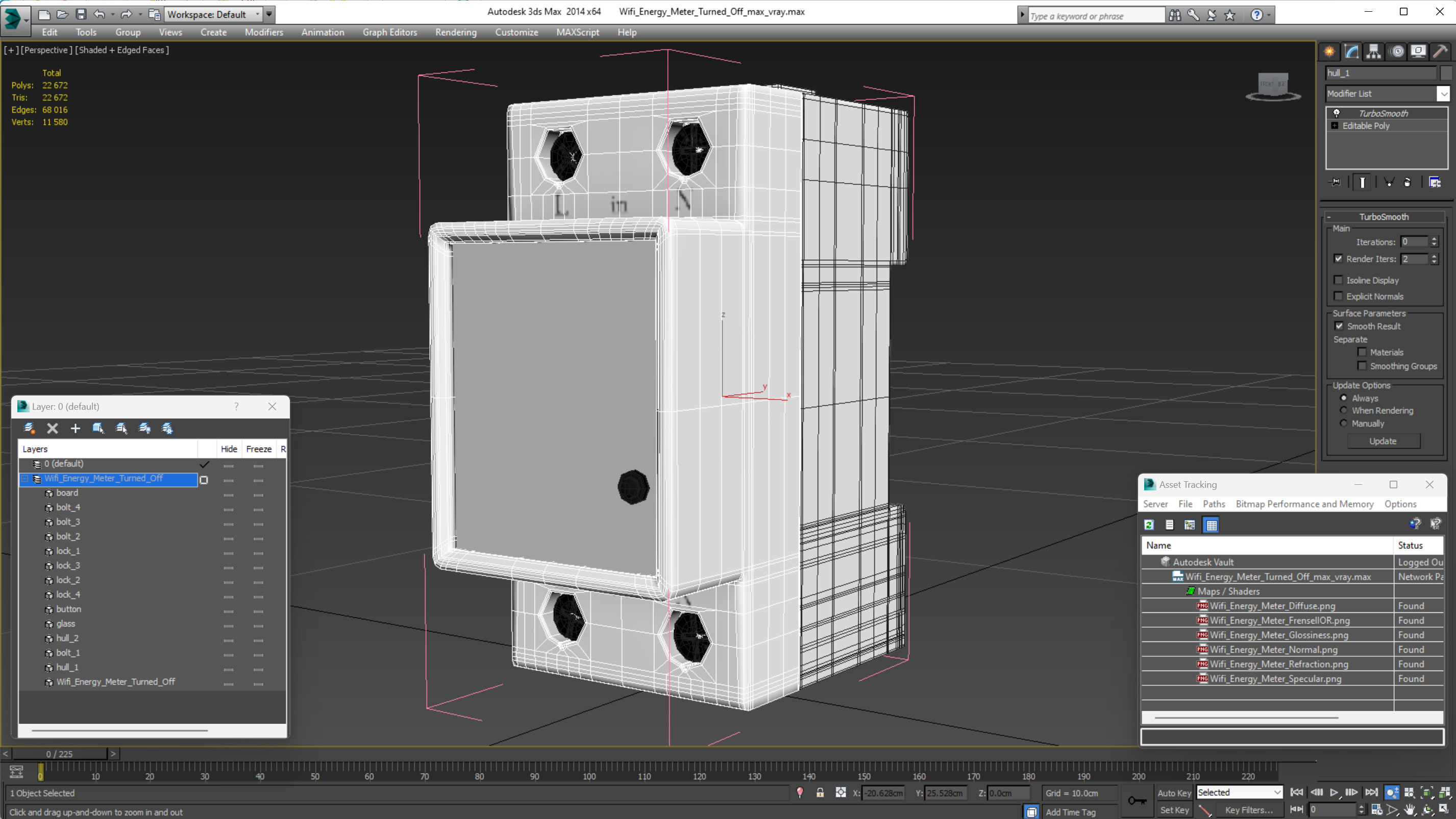 3D Wifi Energy Meter Turned Off model