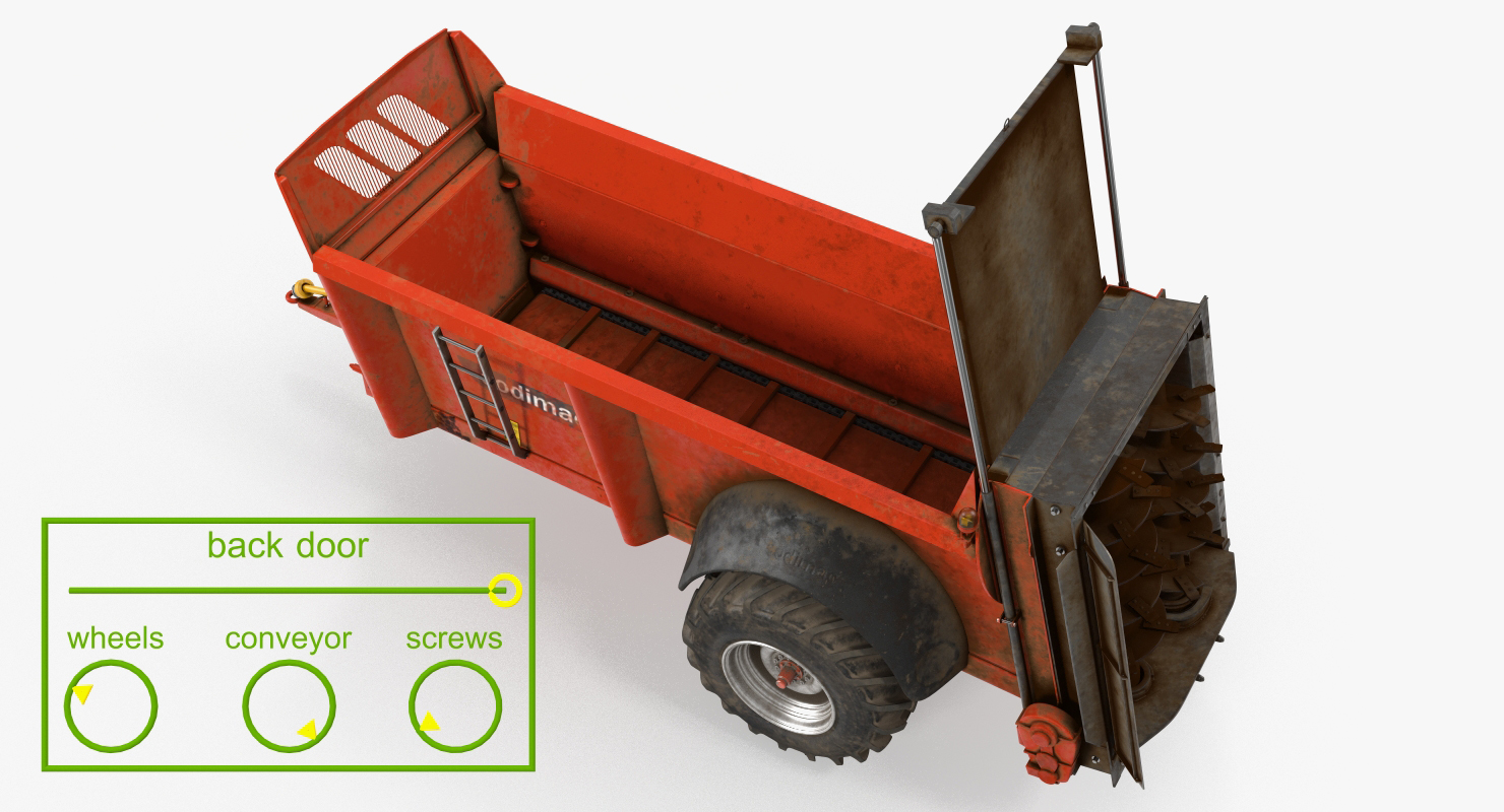 3D model Sodimac Rafal 3300 Spreader Dirty Rigged