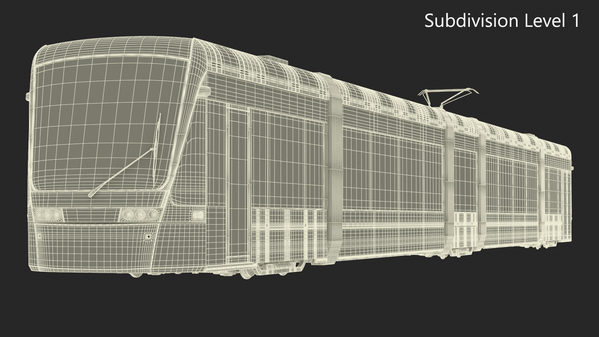 3D model Modern City Tram Bybanen Simple Interior