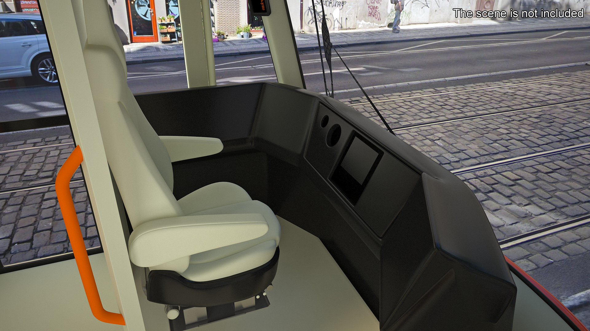 3D model Modern City Tram Bybanen Simple Interior