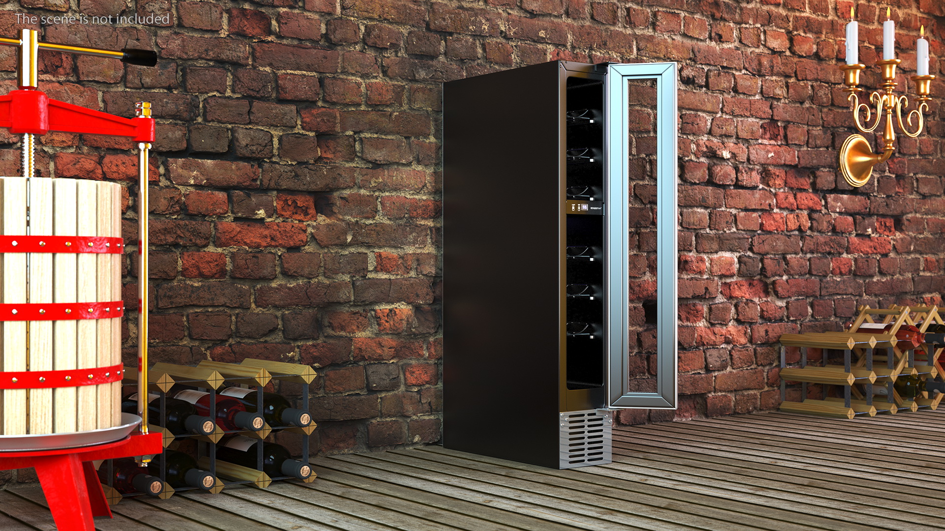 Slim Vertical Built in Wine Cooler 3D model