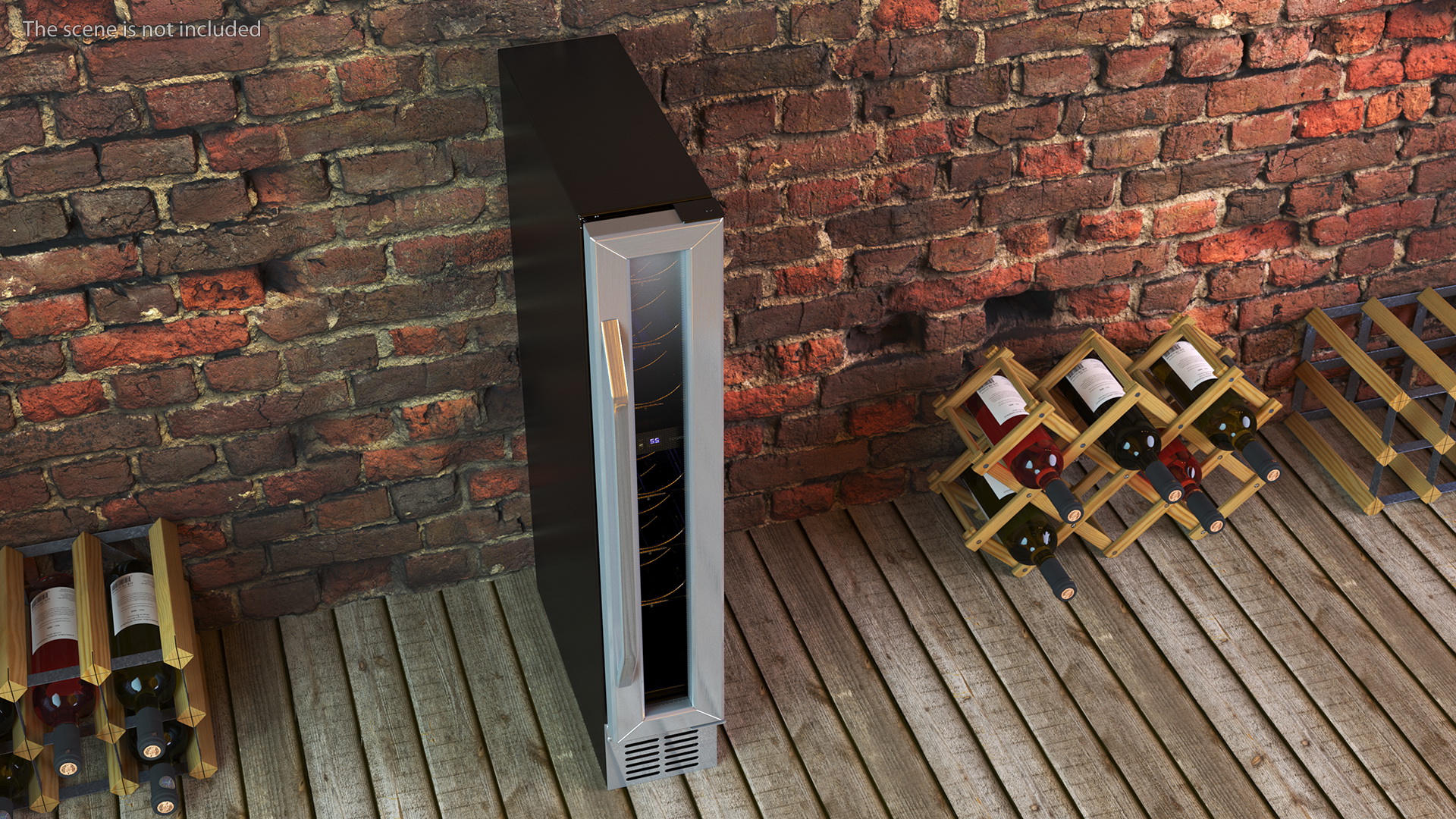 Slim Vertical Built in Wine Cooler 3D model