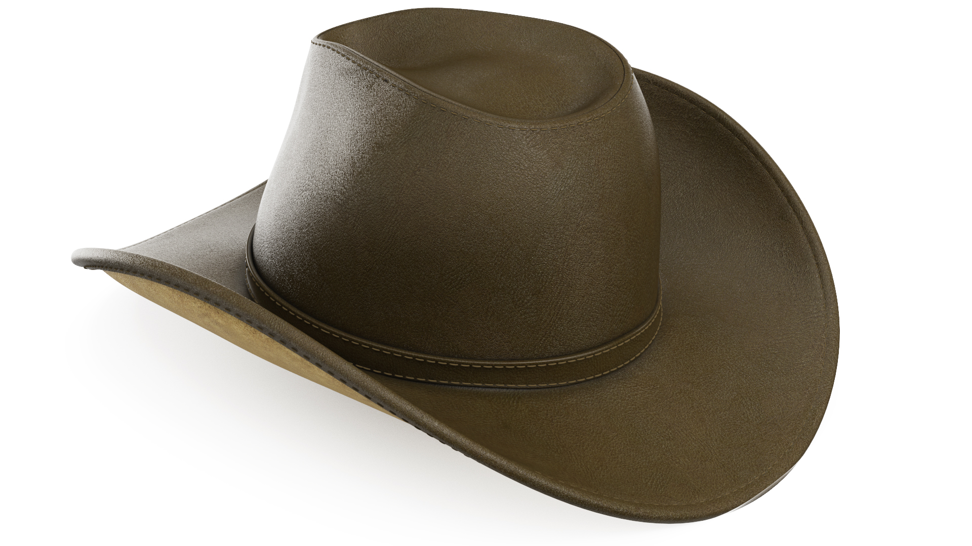 3D Leather Western Cowboy Hat