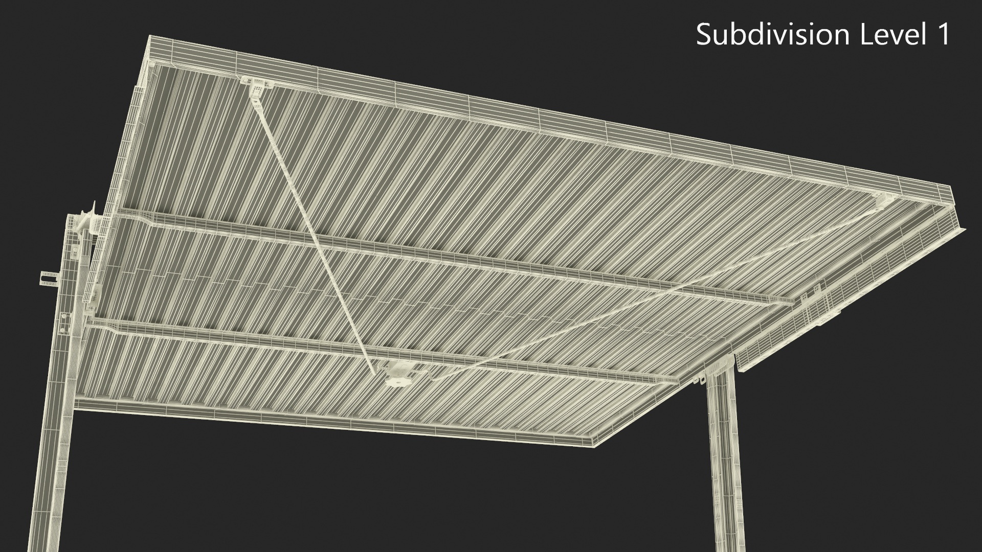 3D Garage Door with Automatic Mechanism Open