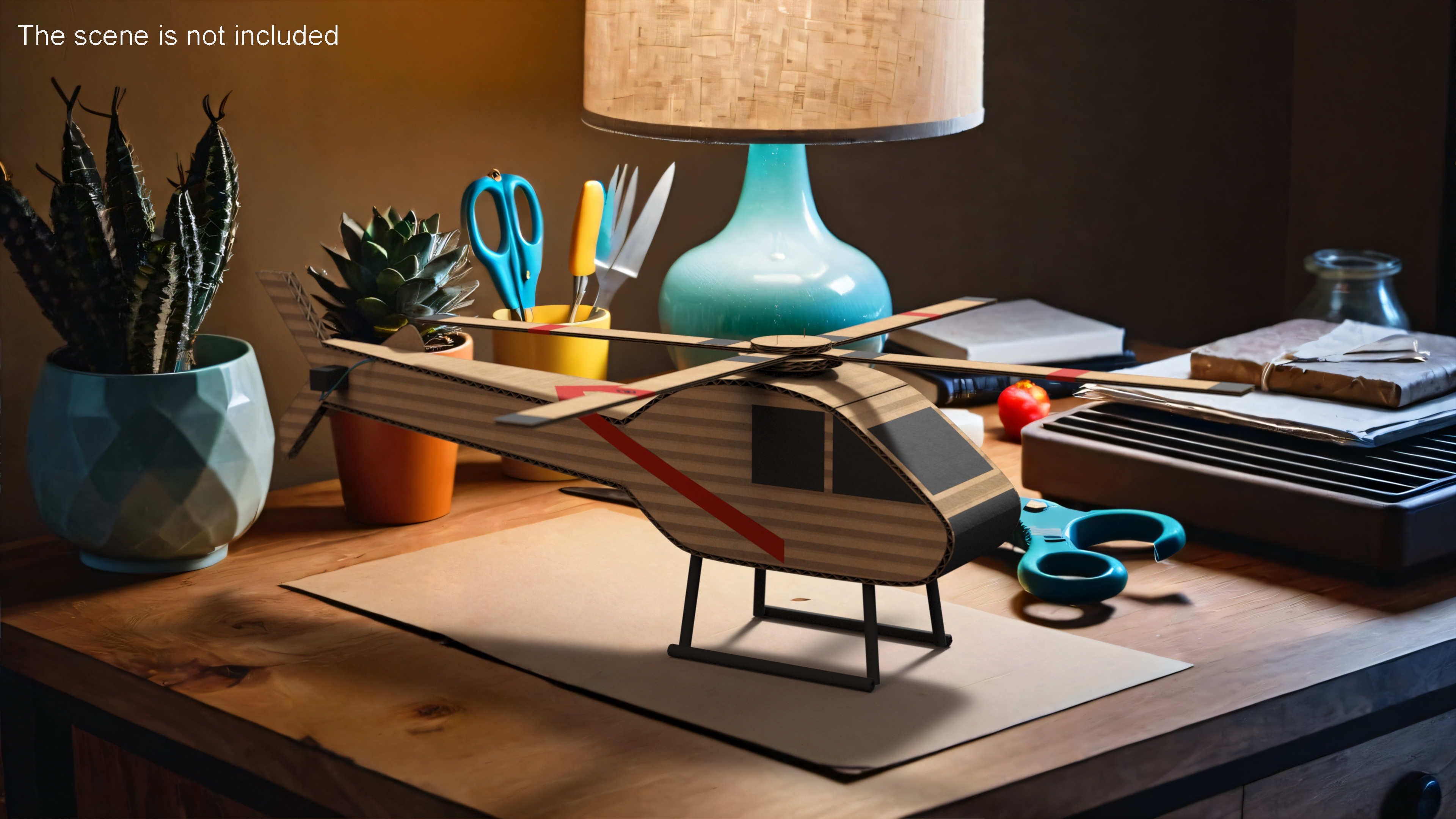 3D model Cardboard Helicopter