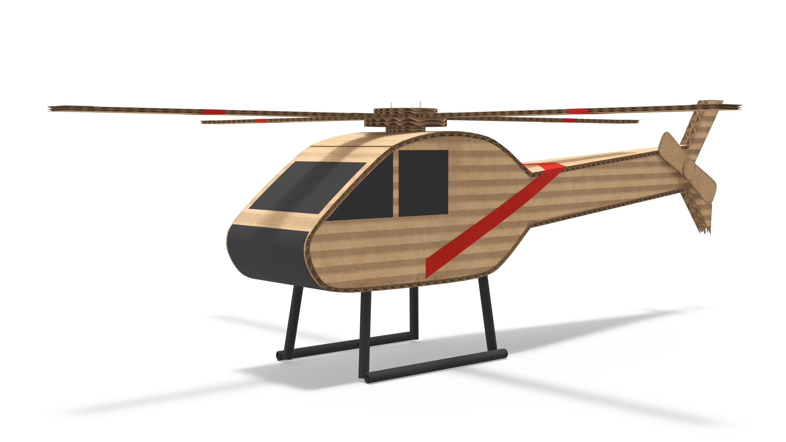 3D model Cardboard Helicopter