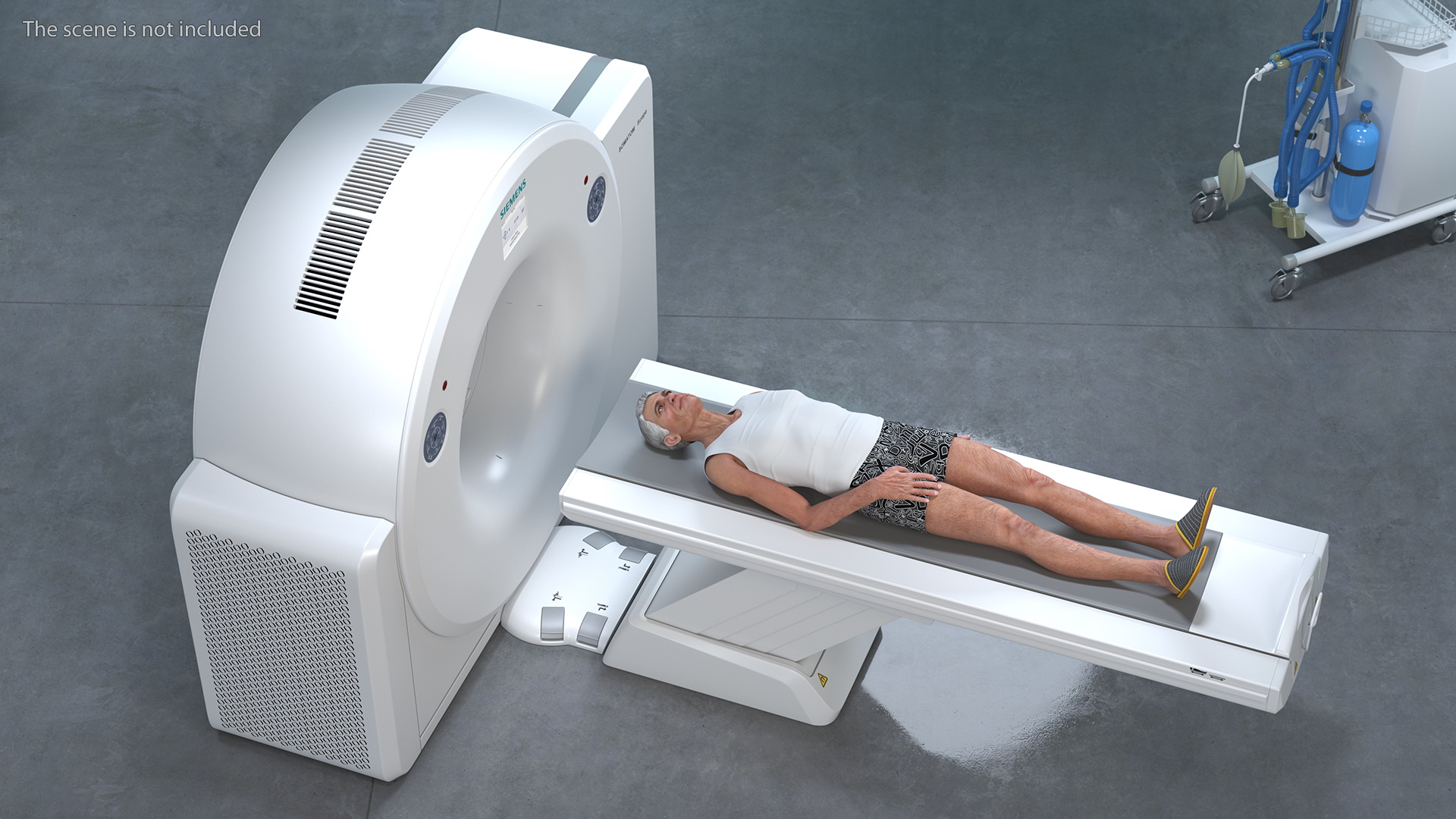 Tomograph Siemens with Patient Rigged 3D