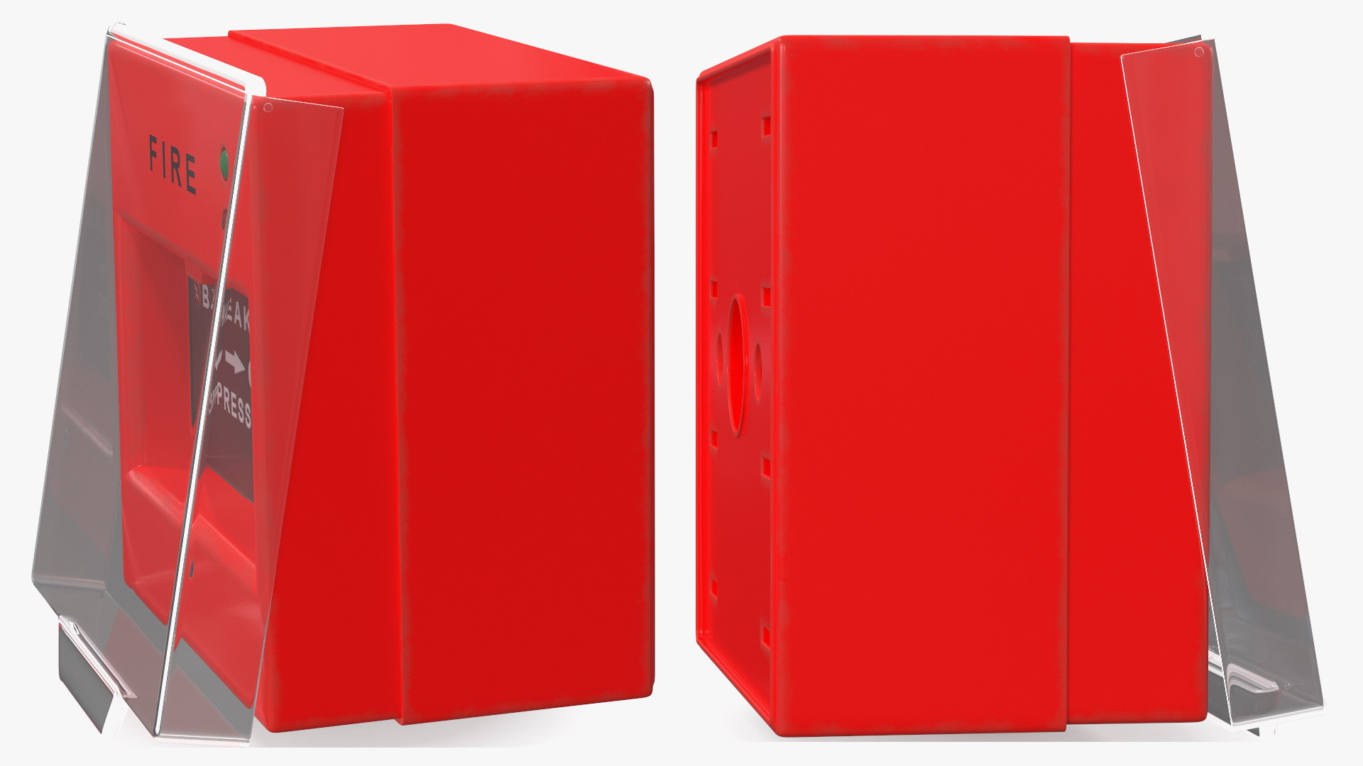 3D Manual Call Point Fire Alarm model