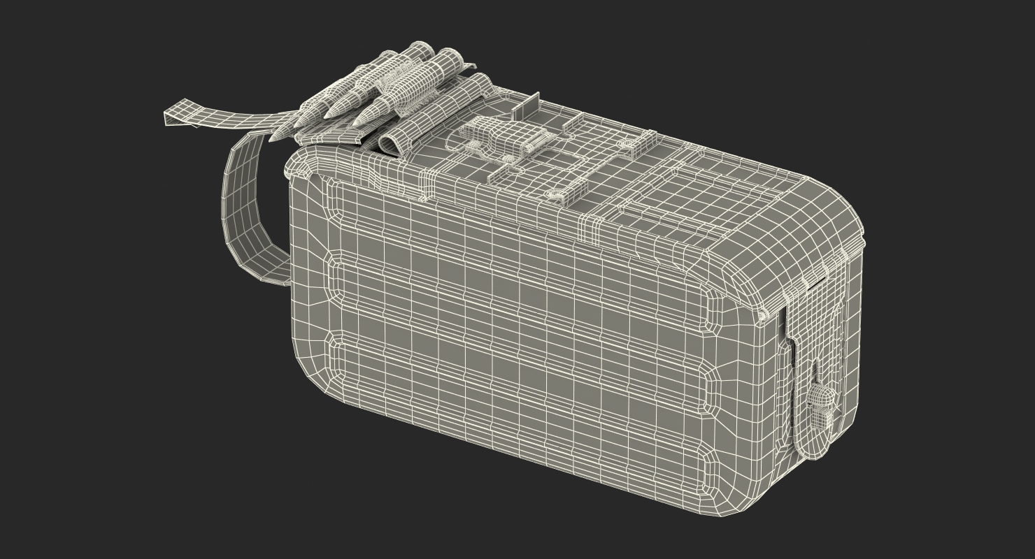 3D Machine Gun 100 Round Ammunition Box