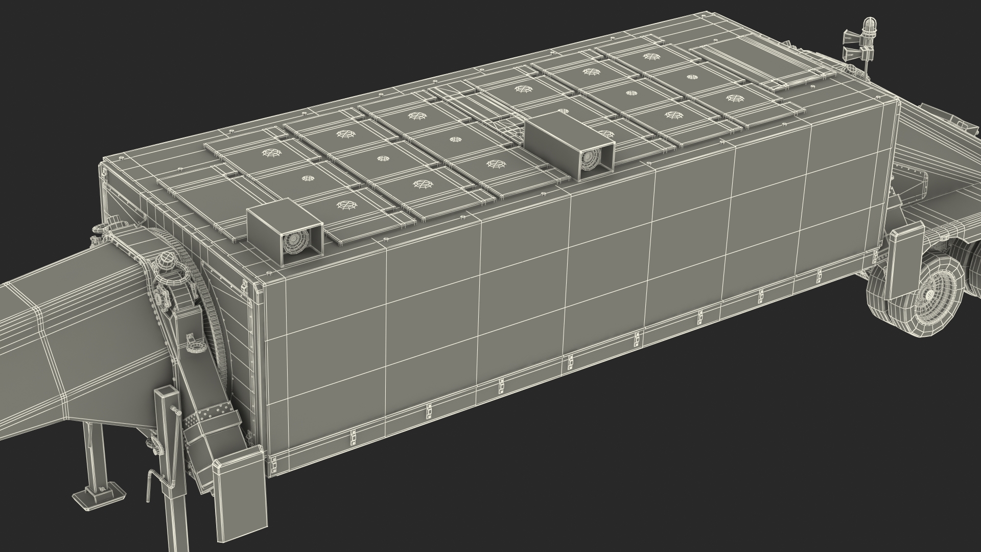 Surveillance Transportable Radar TPY2 Rigged 3D model