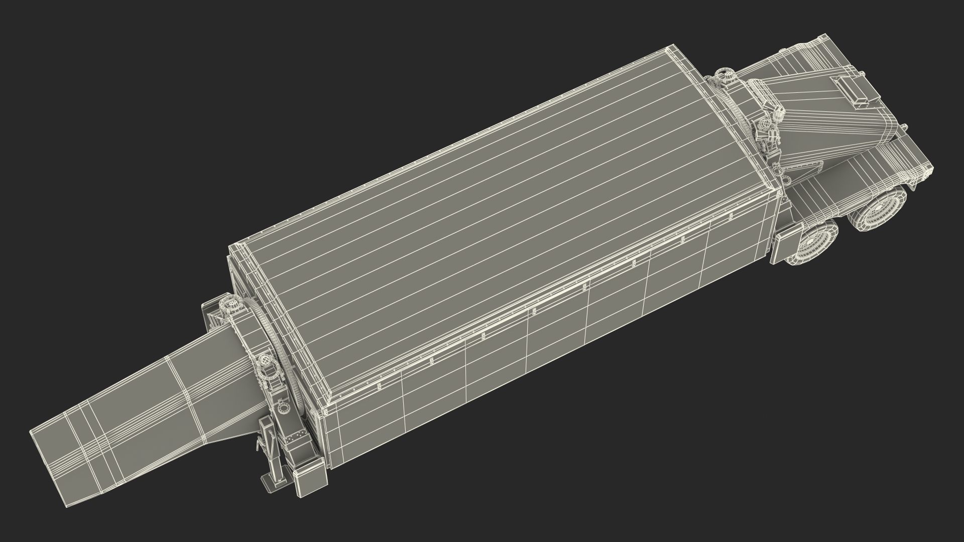 Surveillance Transportable Radar TPY2 Rigged 3D model