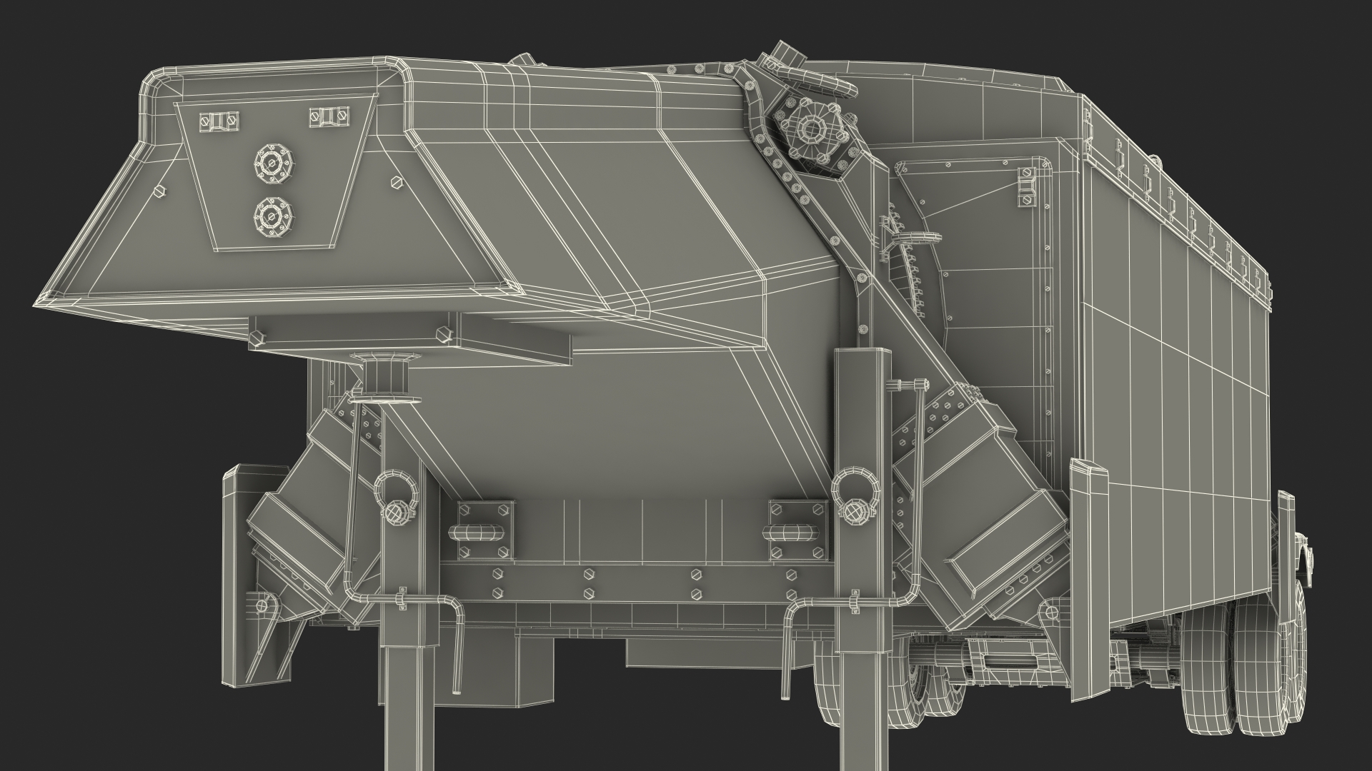 Surveillance Transportable Radar TPY2 Rigged 3D model