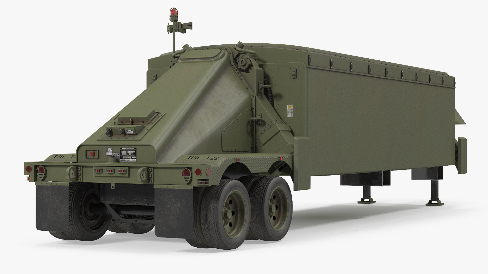 Surveillance Transportable Radar TPY2 Rigged 3D model