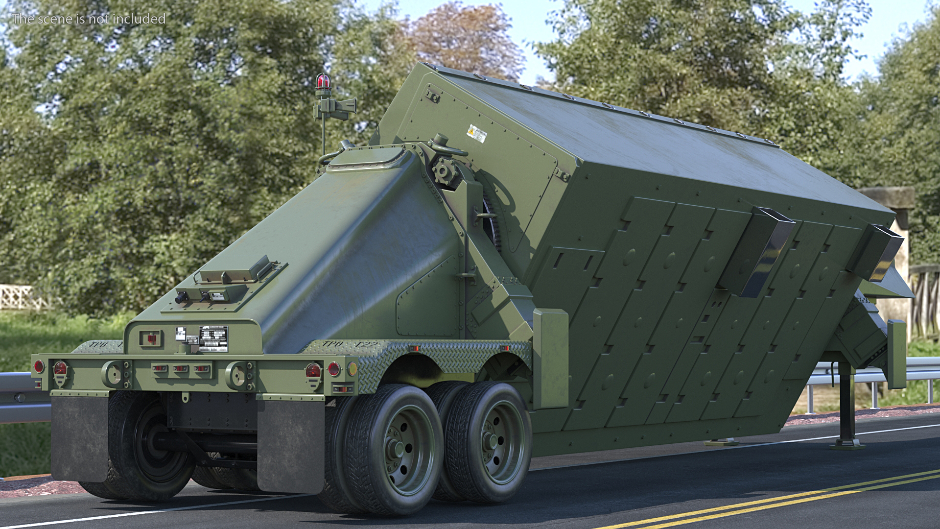 Surveillance Transportable Radar TPY2 Rigged 3D model