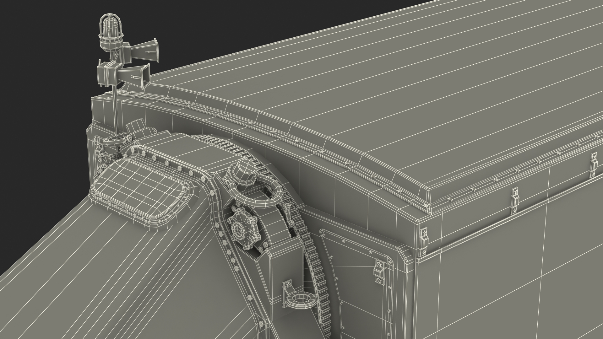 Surveillance Transportable Radar TPY2 Rigged 3D model